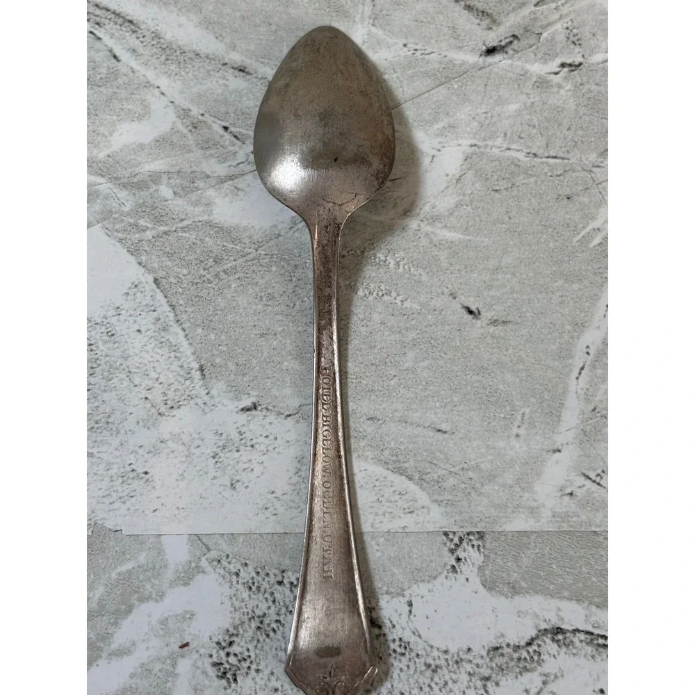 Vintage Hotel Bigelow Ogden Utah‎ Floral Dinner Spoon Tableware Collectible